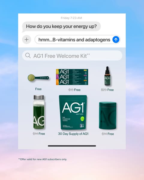 AG1 message-to-search composite