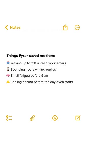 Fyxer notes-app ad
